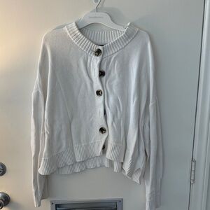 Quince 100% Organic Cotton Cropped Cardigan size XL